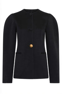Daelan Jacket in Black Double-face Recycled Cashmere