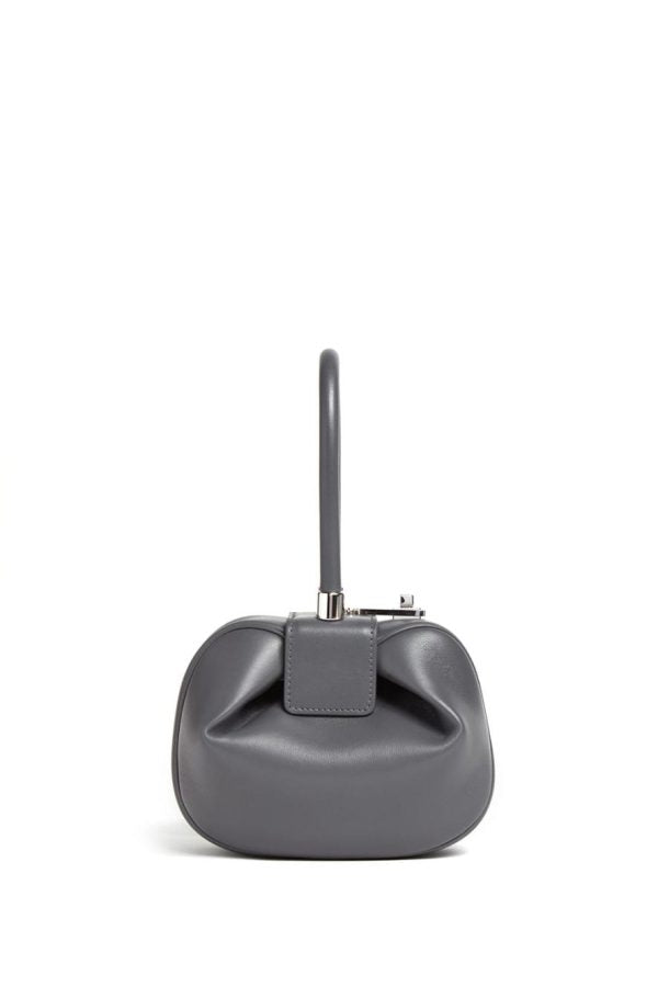 チャコールナッパレザーのデミバッグ