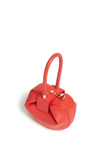 Spice Nappa Leather Demi Bag - Angled Detail View | Gabriela Hearst