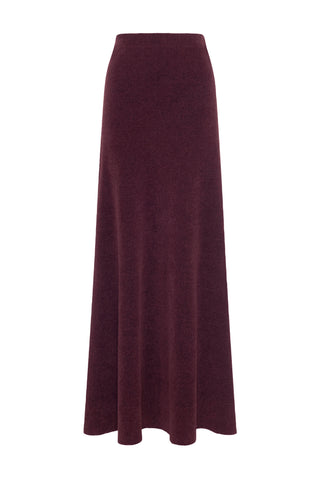 Muir Knit Skirt in Plum Silk