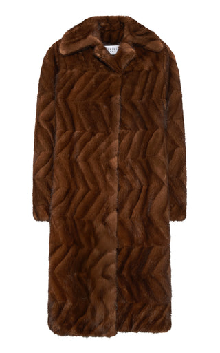 Andal Coat in Mahogany Recycled Mink Fur