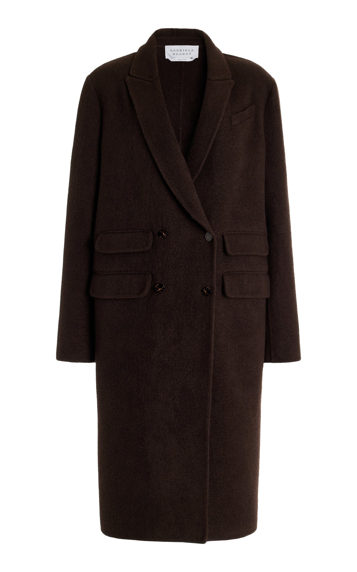 Reed Coat in Chocolate Recycled Cashmere Felt
