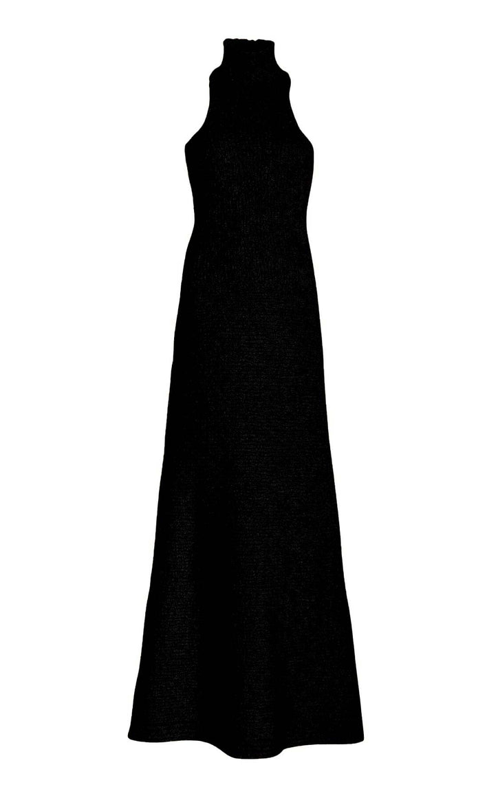 Oasis Dress in Black Cashmere Boucle