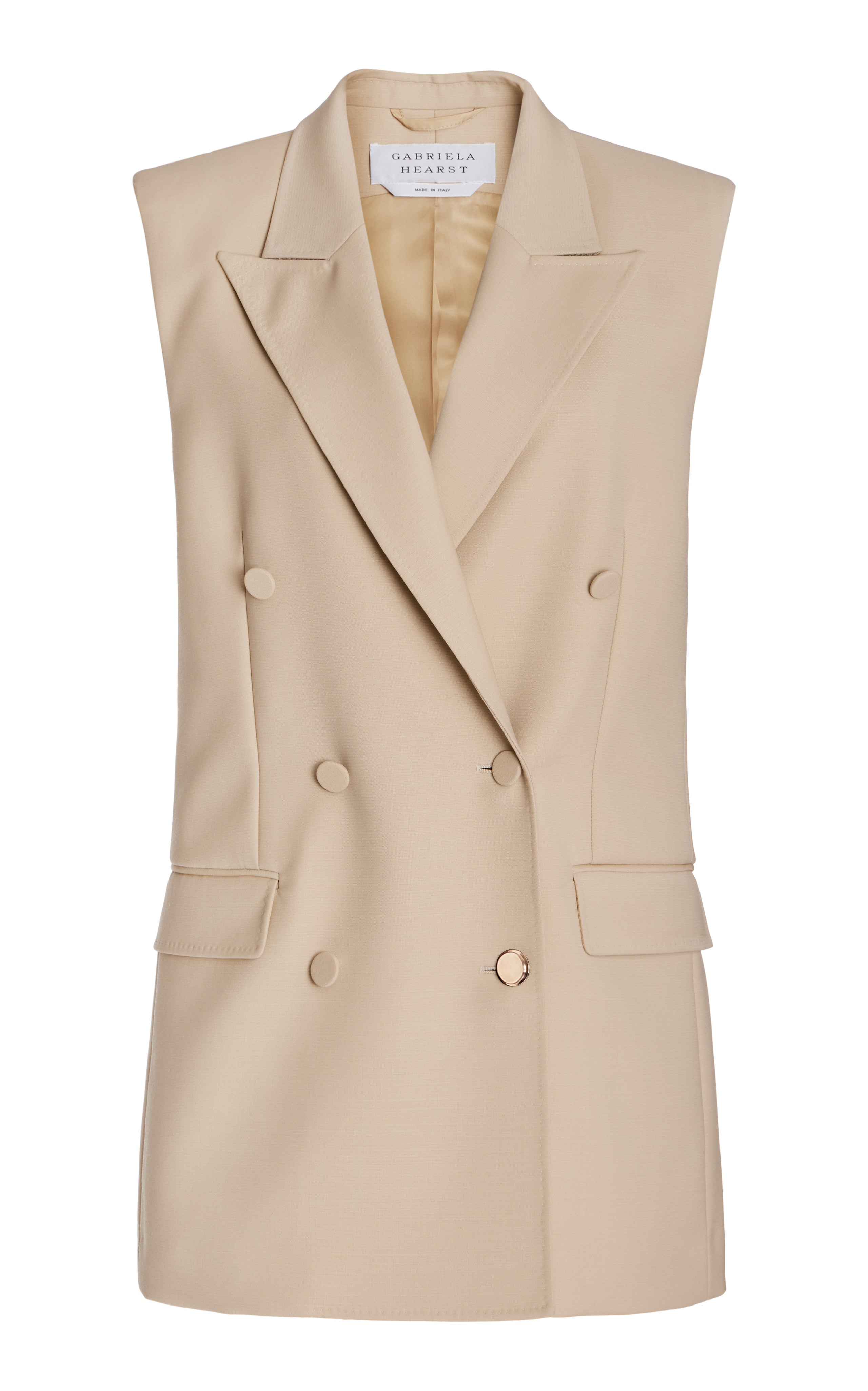 ジャケット GABRIELA HEARST MAYTE VEST Mayte Vest in Khaki Sportswear Wool – Gabriela Hearst
