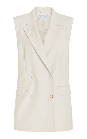 Mayte Vest in Ivory Sportswear Wool