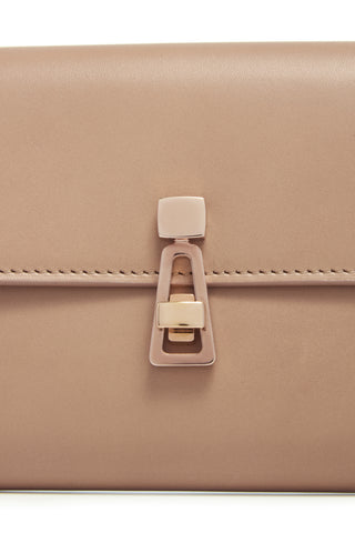 Rose Gold Turnlock Hardware Detail on Nude Phone Wallet | Gabriela Hearst
