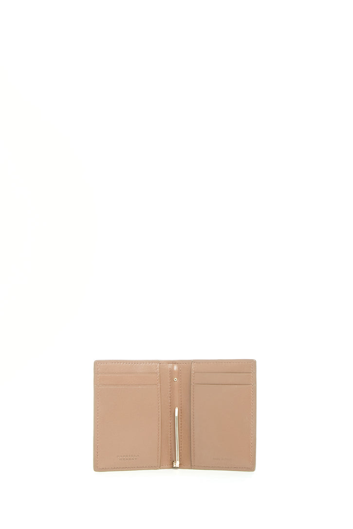 Simple Card Wallet in Nude Leather