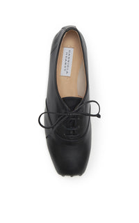 Maya Oxford Flat Shoe in Black Nappa Leather