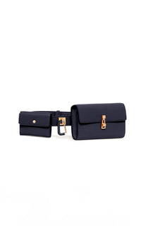 Tool Belt in Navy Nappa Leather