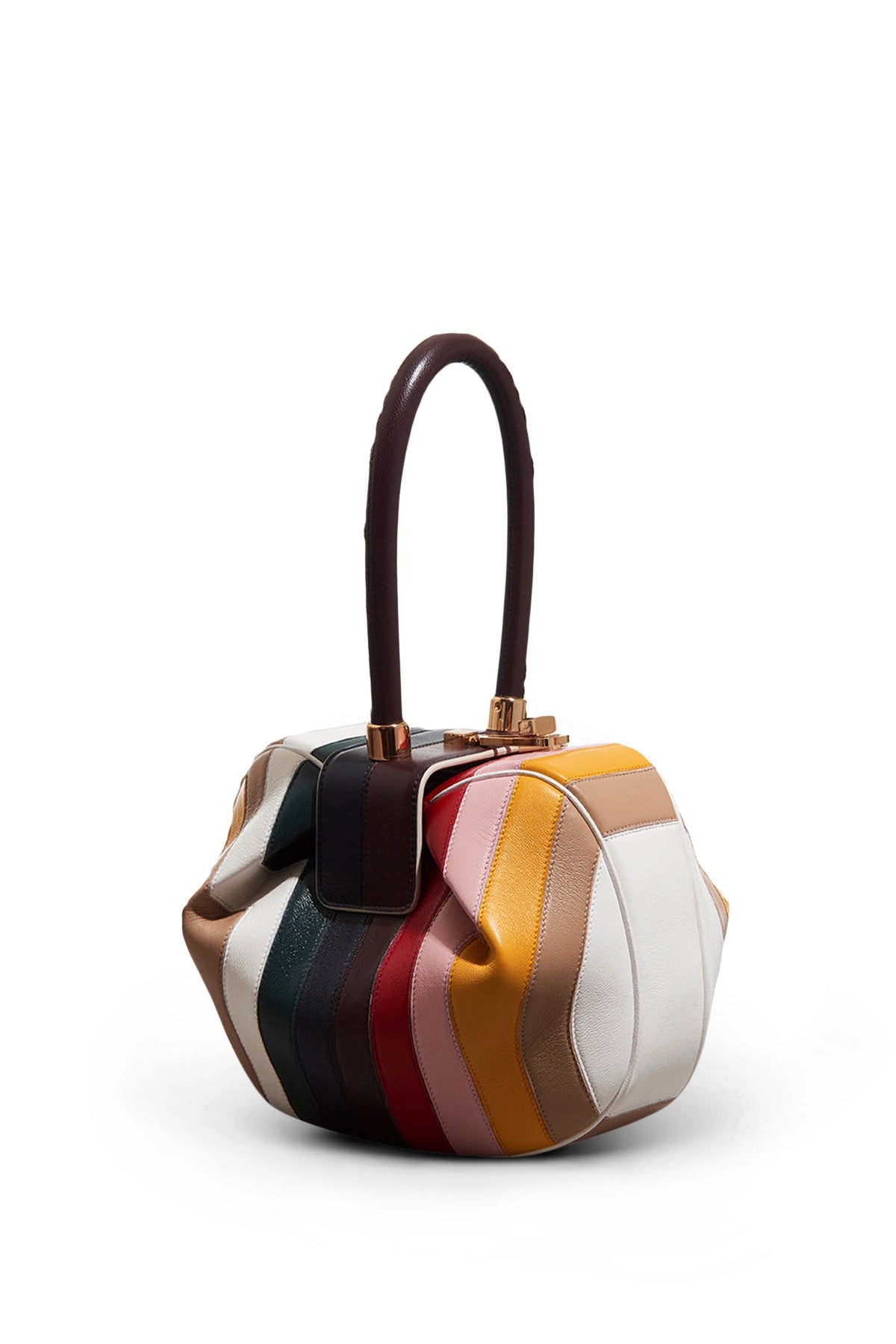 Nina Bag in Multicolor Stripes Nappa Leather
