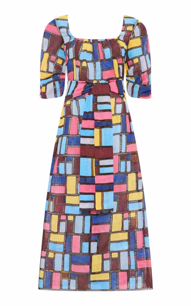 Payden Dress in Aurora Multi Printed Silk