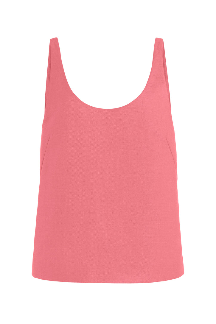 Muriel Tank Top in Watermelon Silk Virgin Wool