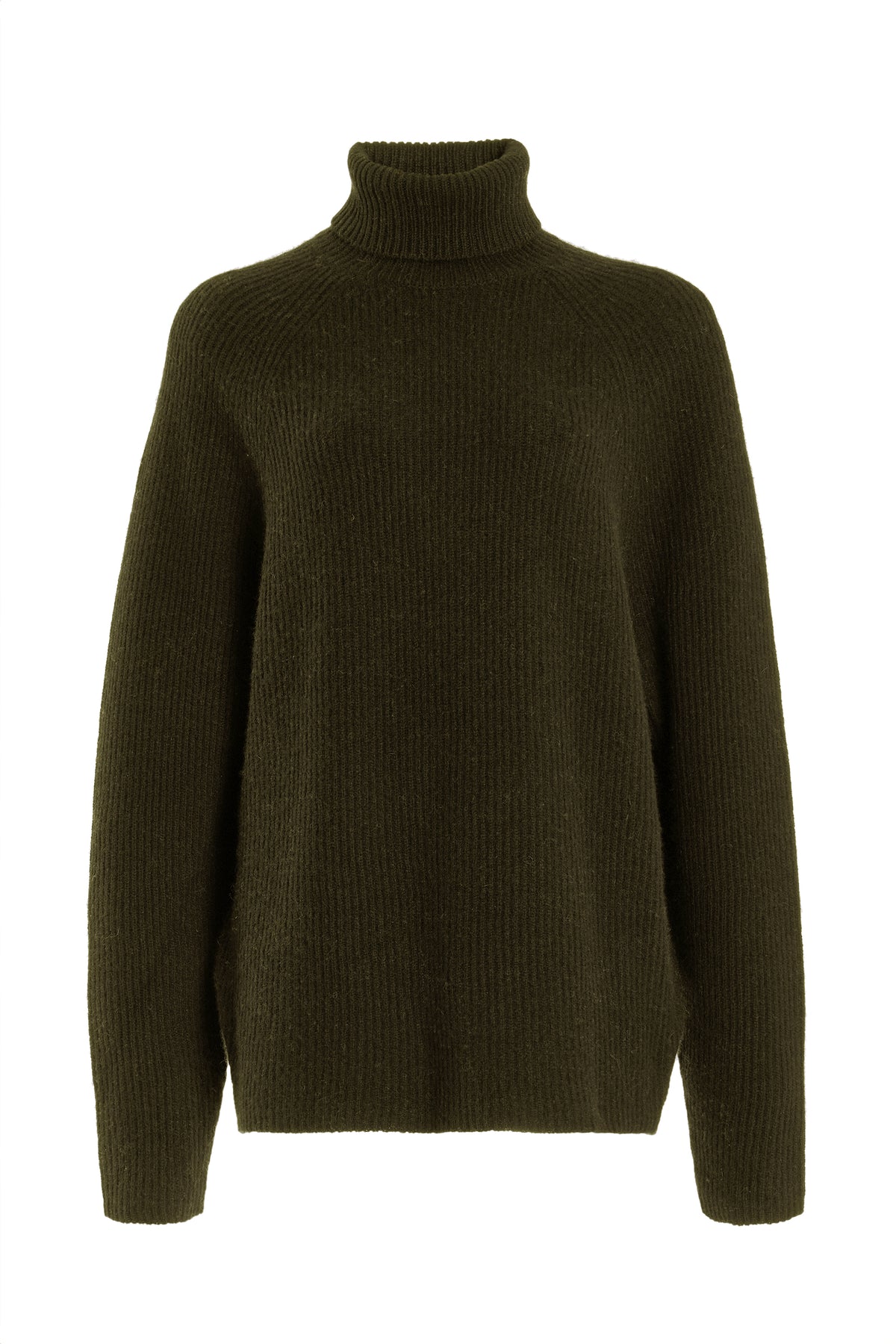 Wigman Knit Turtleneck Sweater in Olive Cashmere