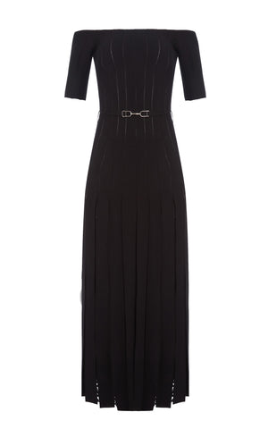 Kurt Knit Pleated Maxi Dress in Black Merino Wool – Gabriela Hearst Kurt Knit Pleated Maxi Dress in Black Merino Wool – Gabriela Hearst