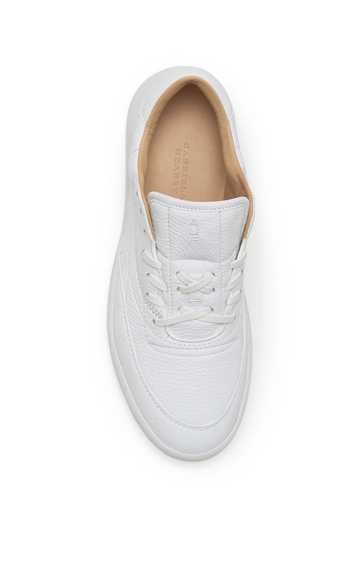 Ohio Sneakers in White Textured Leather