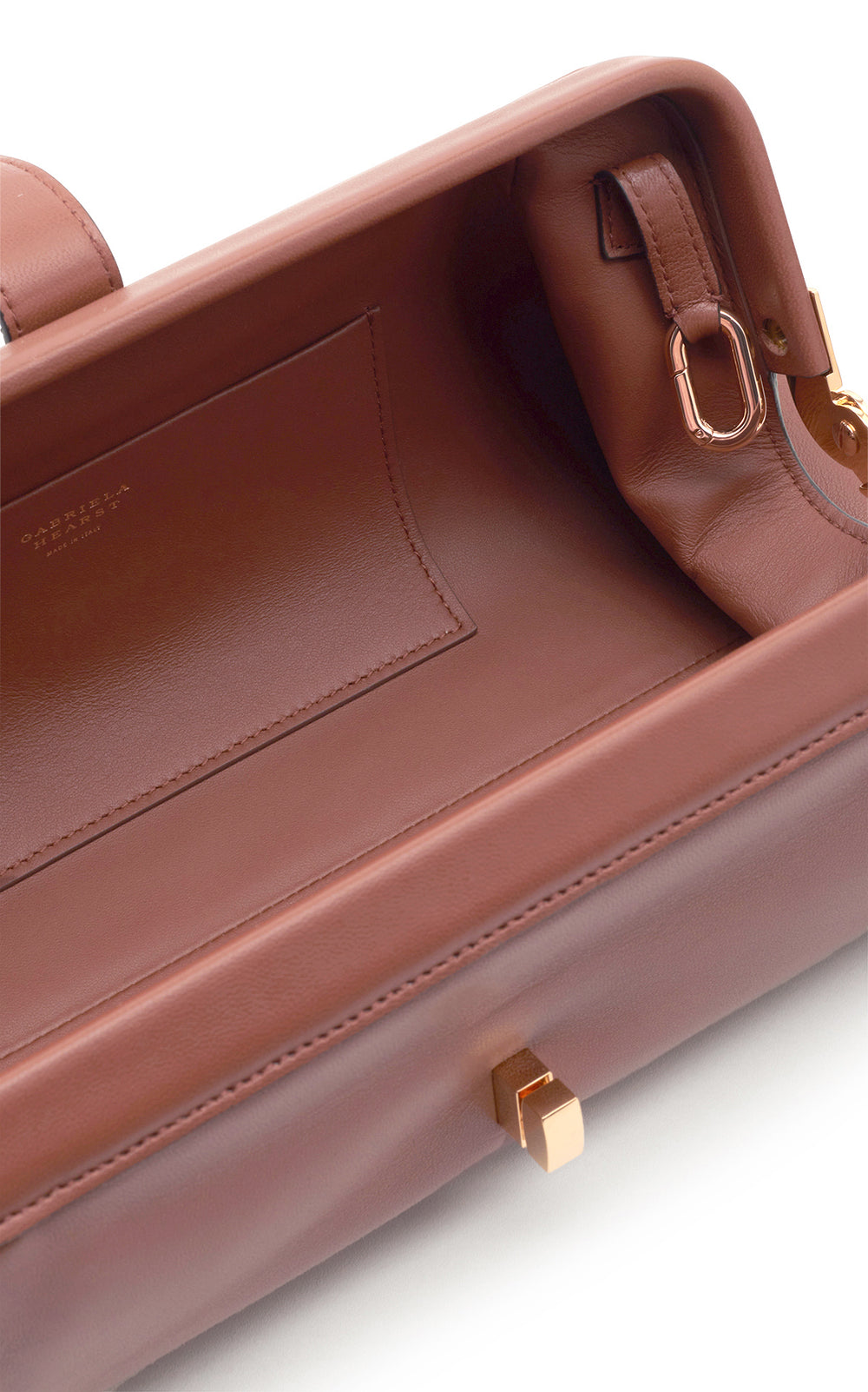 Paola Clutch in Cognac Nappa Leather