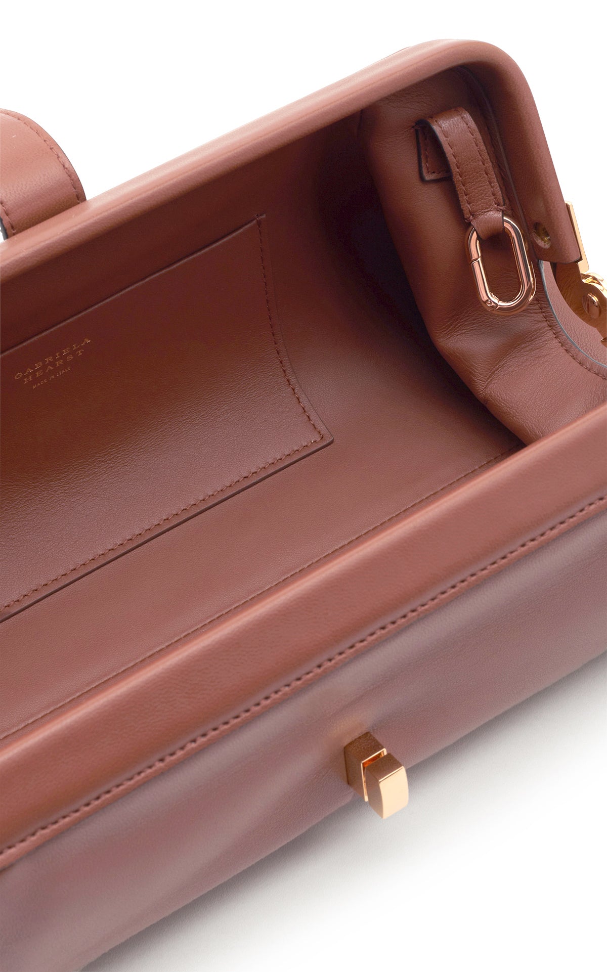 Paola Clutch in Cognac Nappa Leather