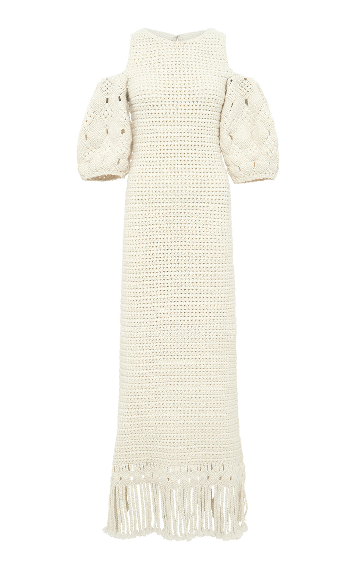 Levana Knit Dress in Ivory Cashmere