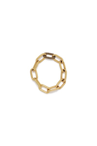 Link Pave Bracelet in 18K Yellow Gold & Black Diamonds