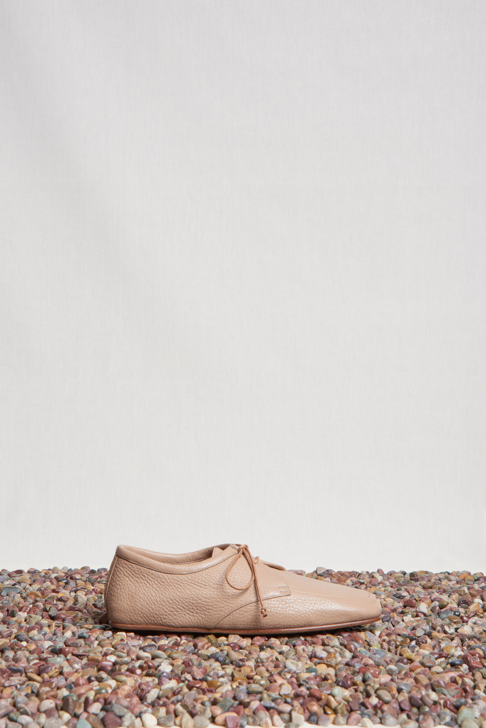 Luca Shoe in Dark Camel Texture Leather