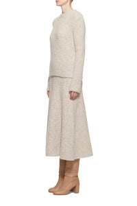 Pablo Skirt in Oatmeal Cashmere Boucle