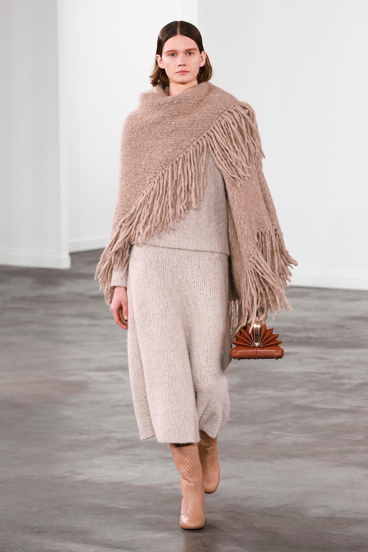 Pablo Skirt in Oatmeal Cashmere Boucle