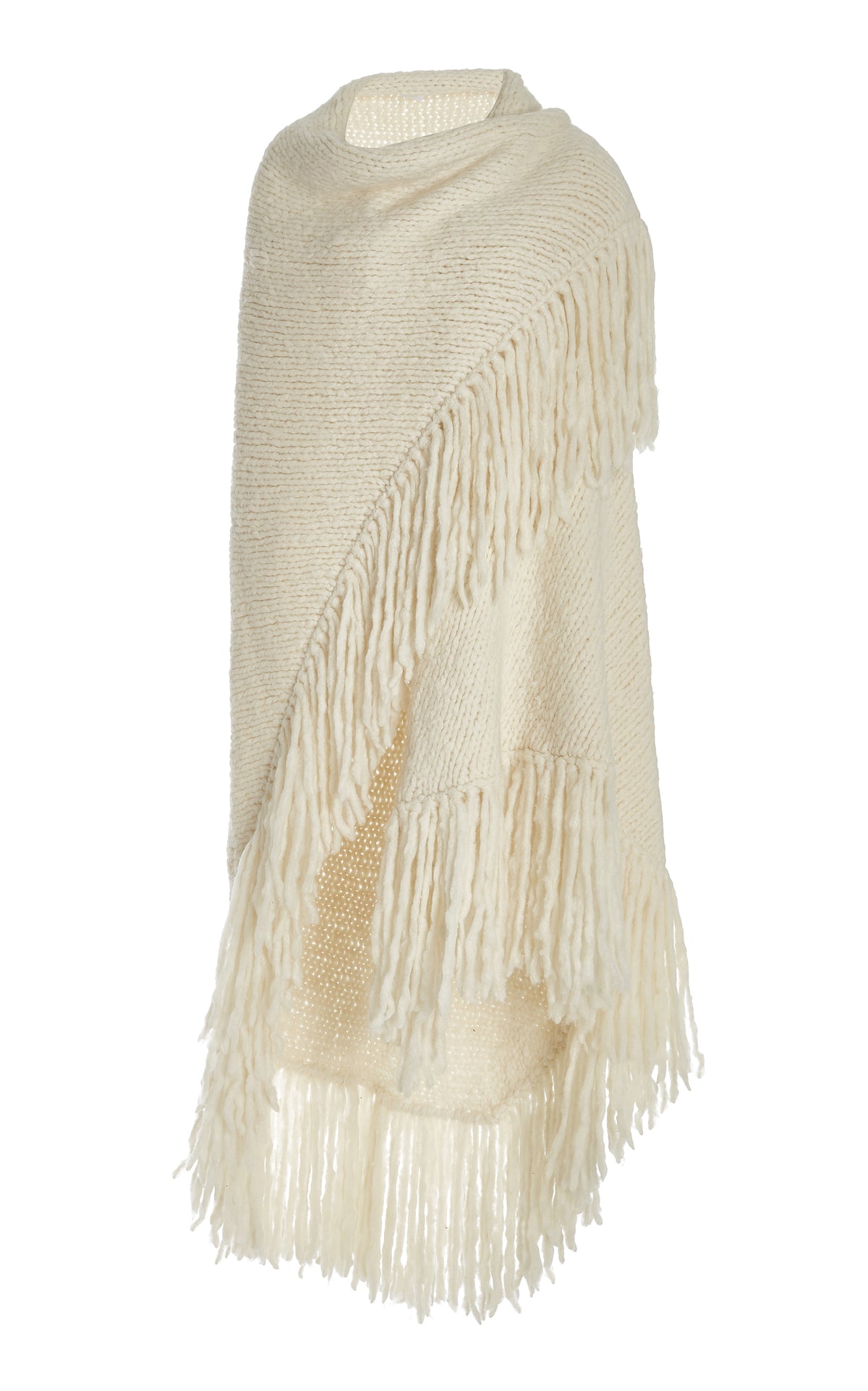 Lauren Knit Wrap in Ivory Welfat Cashmere