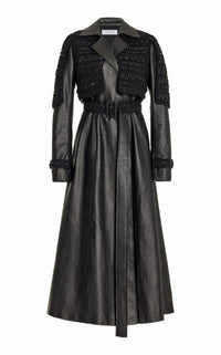 Sola Coat in Black Nappa Leather