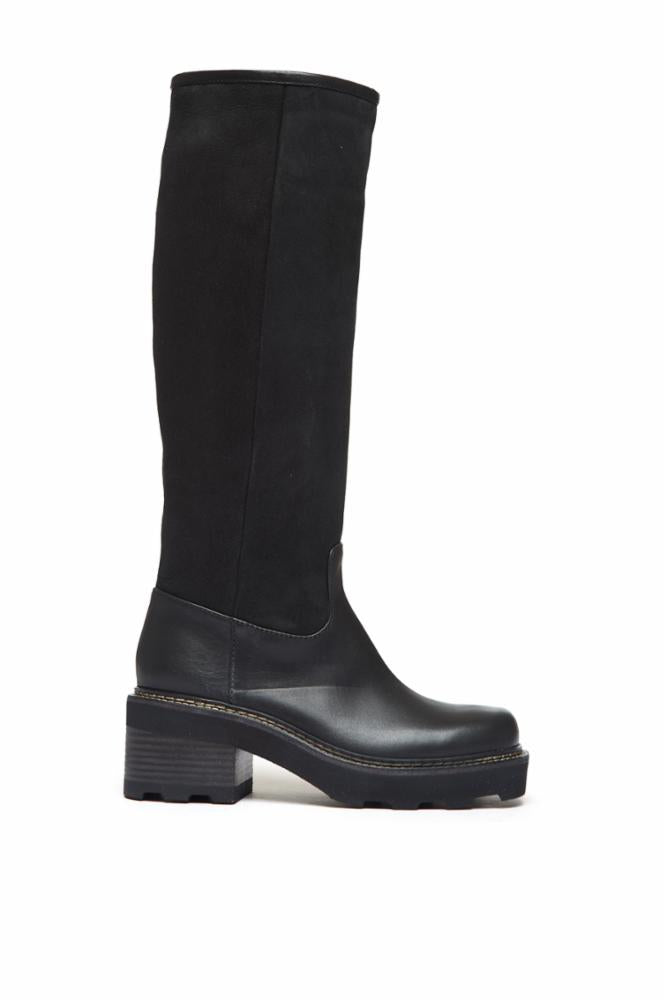 Vylos Pull-On Boot in Black Leather