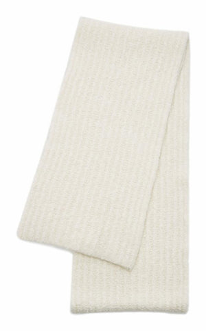 Ruben Knit Scarf in Ivory Cashmere Boucle