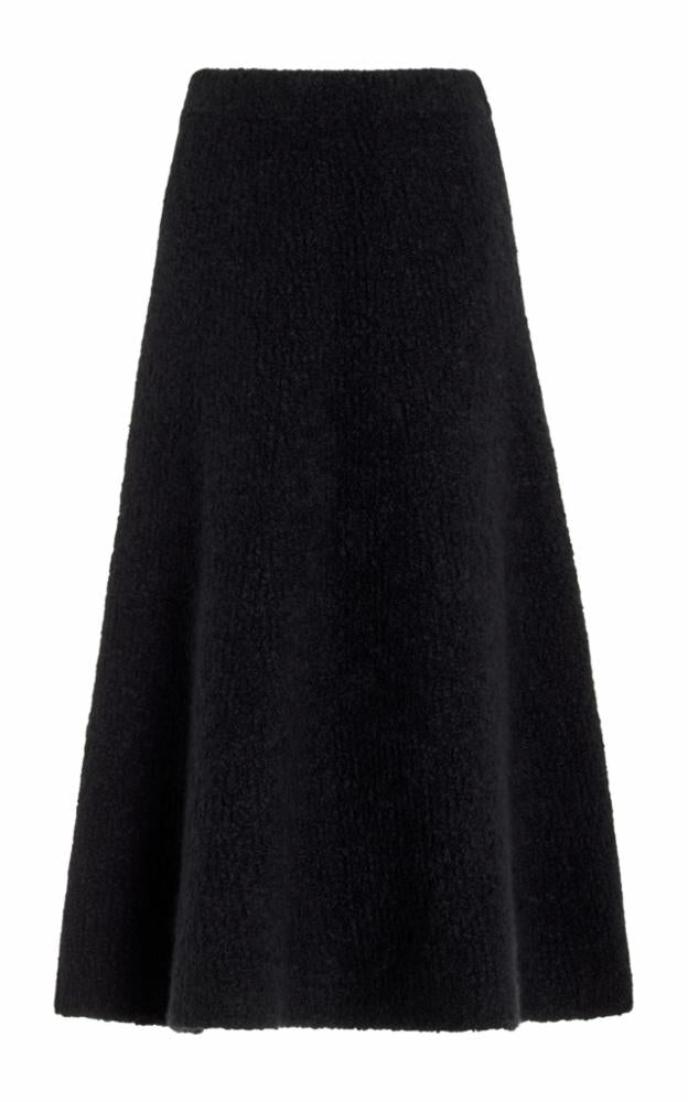 Pablo Skirt in Black Cashmere Boucle