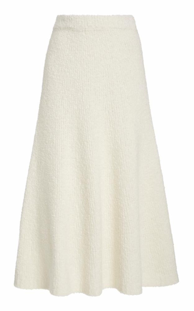 Pablo Skirt in Ivory Cashmere Boucle