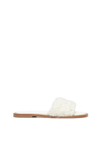 Ballast Slide Sandal in Ivory Cashmere