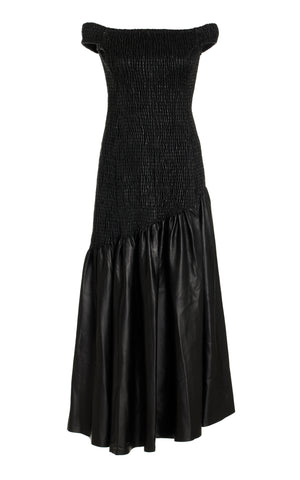 Veloso Dress in Black Leather