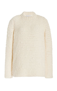 Larenzo Knit Sweater in Ivory Welfat Cashmere