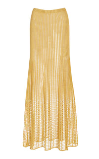 Althea Skirt in Gold Shappe Silk
