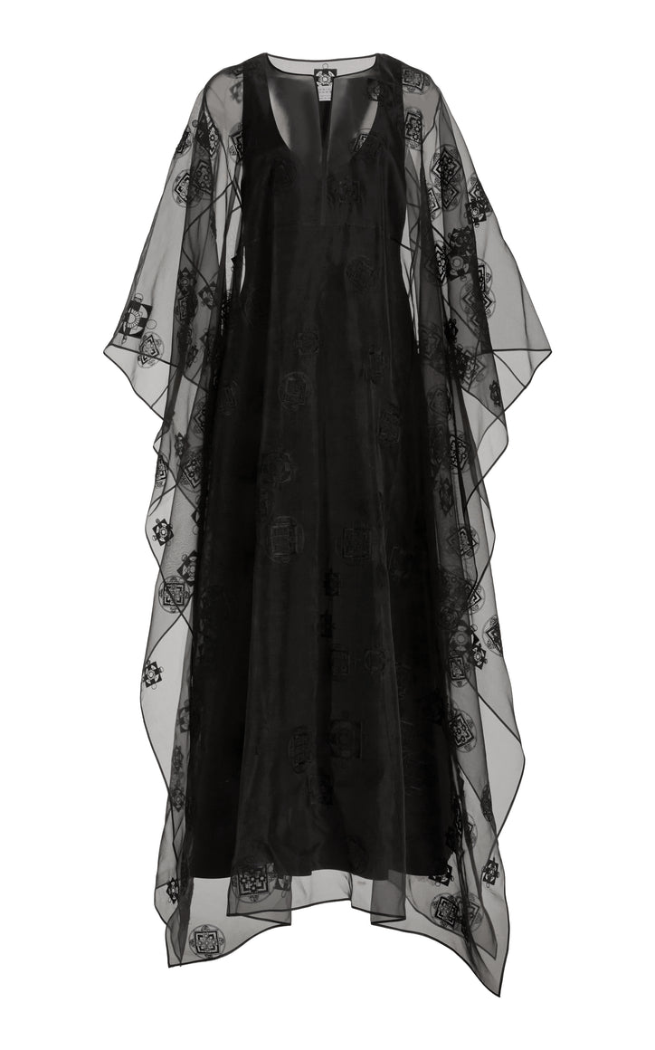 Andrea Huipal in Black Silk Organza