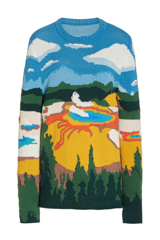 Ines Knit Sweater in Yellowstone Aran Cashmere