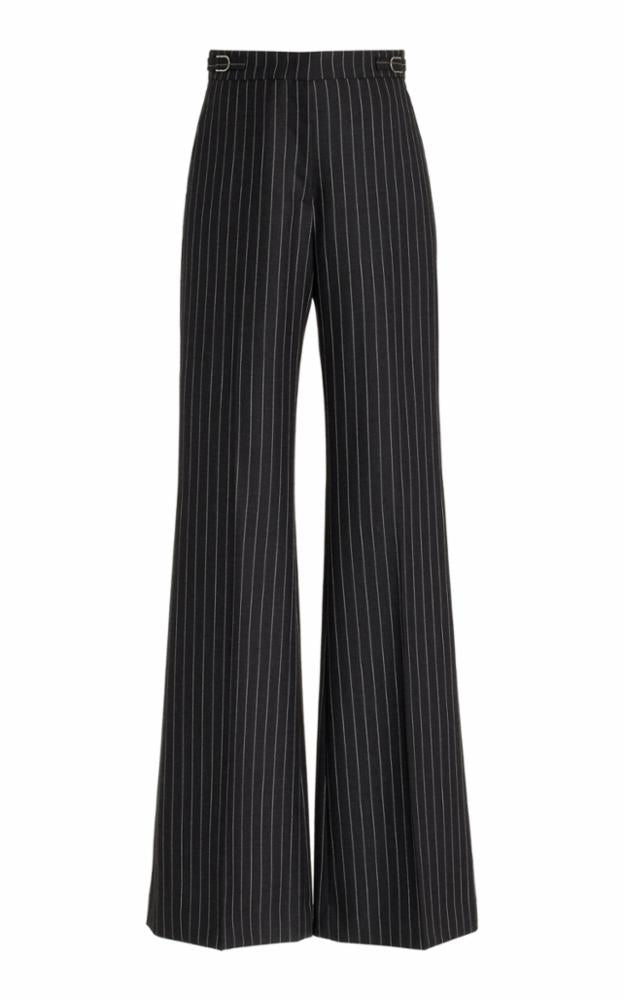 British Style Pinstriped Harem Pants Winter Draped Trousers for