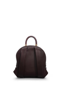 Mini Billie Backpack in Bordeaux Nappa Leather with Crocodile Leather Handle
