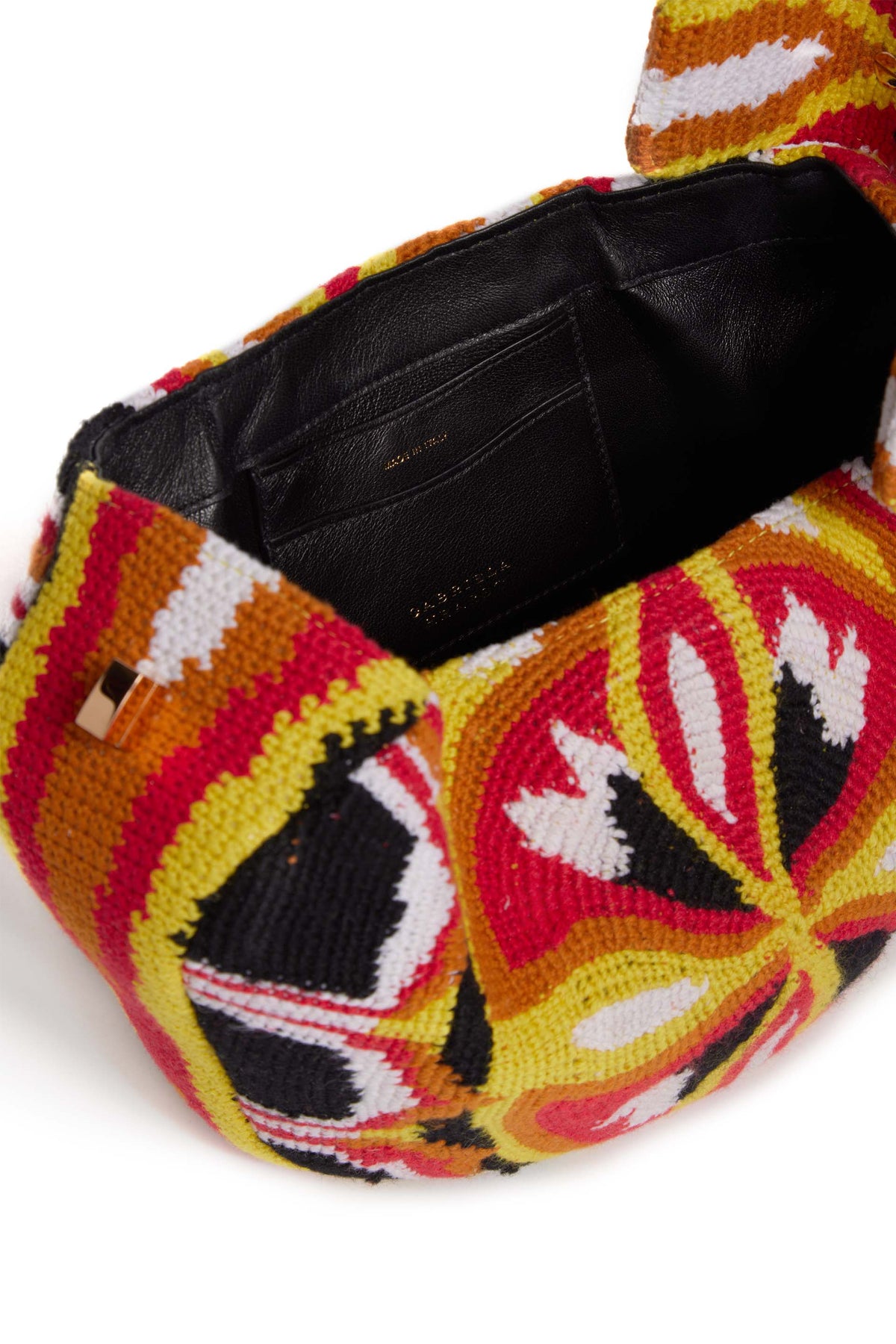 Nina Bag in Red, Yellow & Black Crochet