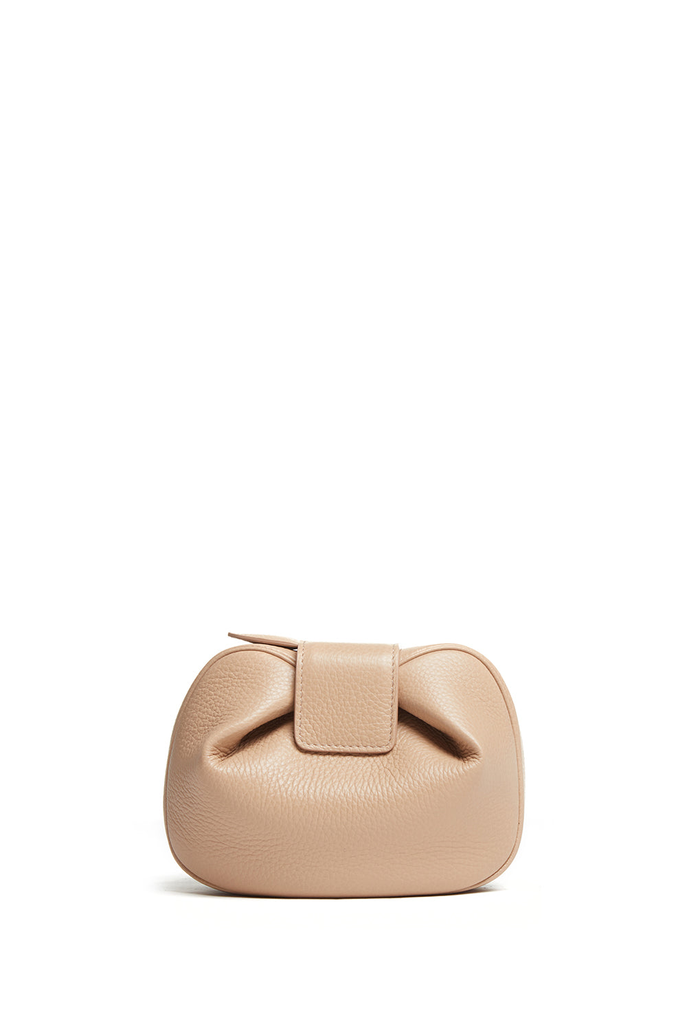 Soft Demi Clutch in Nude Leather