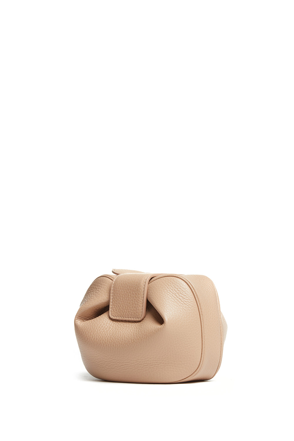 Soft Demi Clutch in Nude Leather