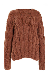 Ember Knit Sweater in Cognac Welfat Cashmere