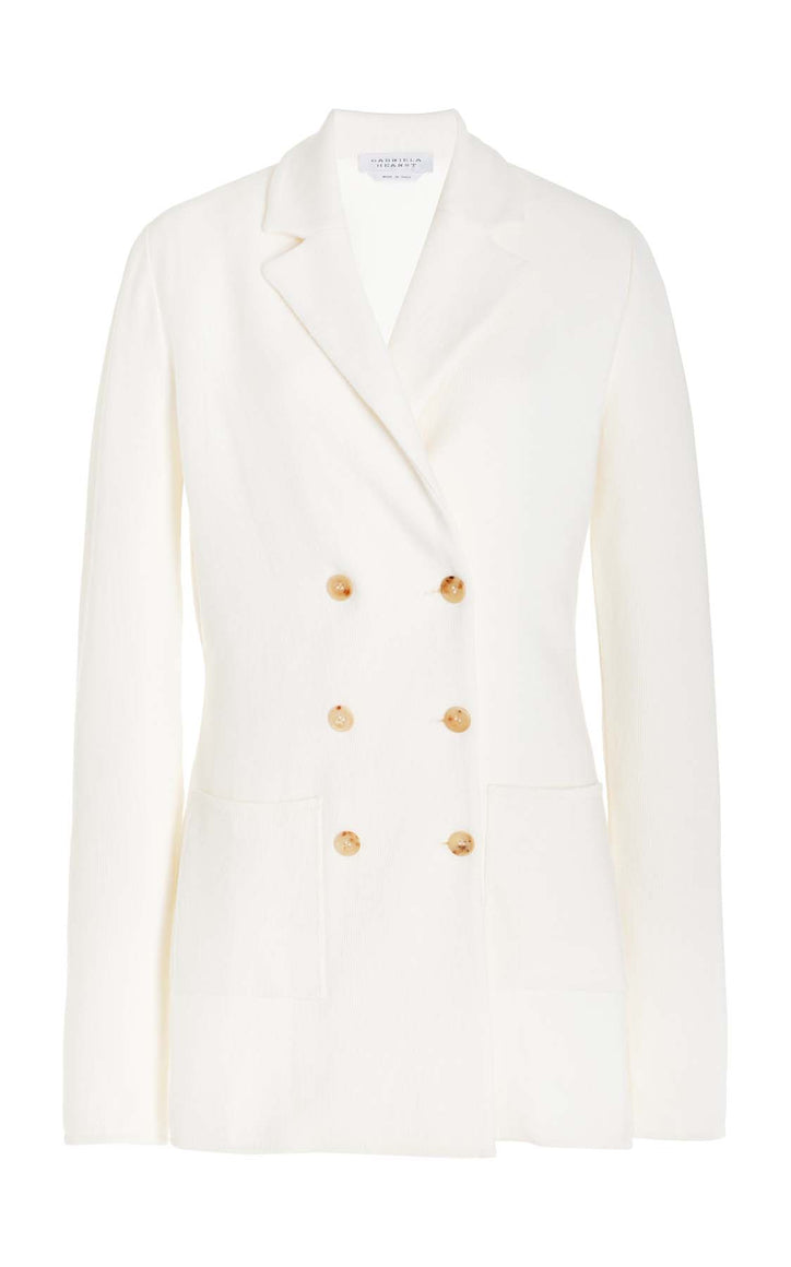 Loretta Jacket in Ivory Merino Wool