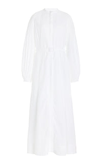 Lydia Dress with Slip in White Linen