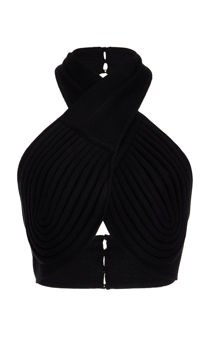 Eris Knit Top in Black Merino Wool