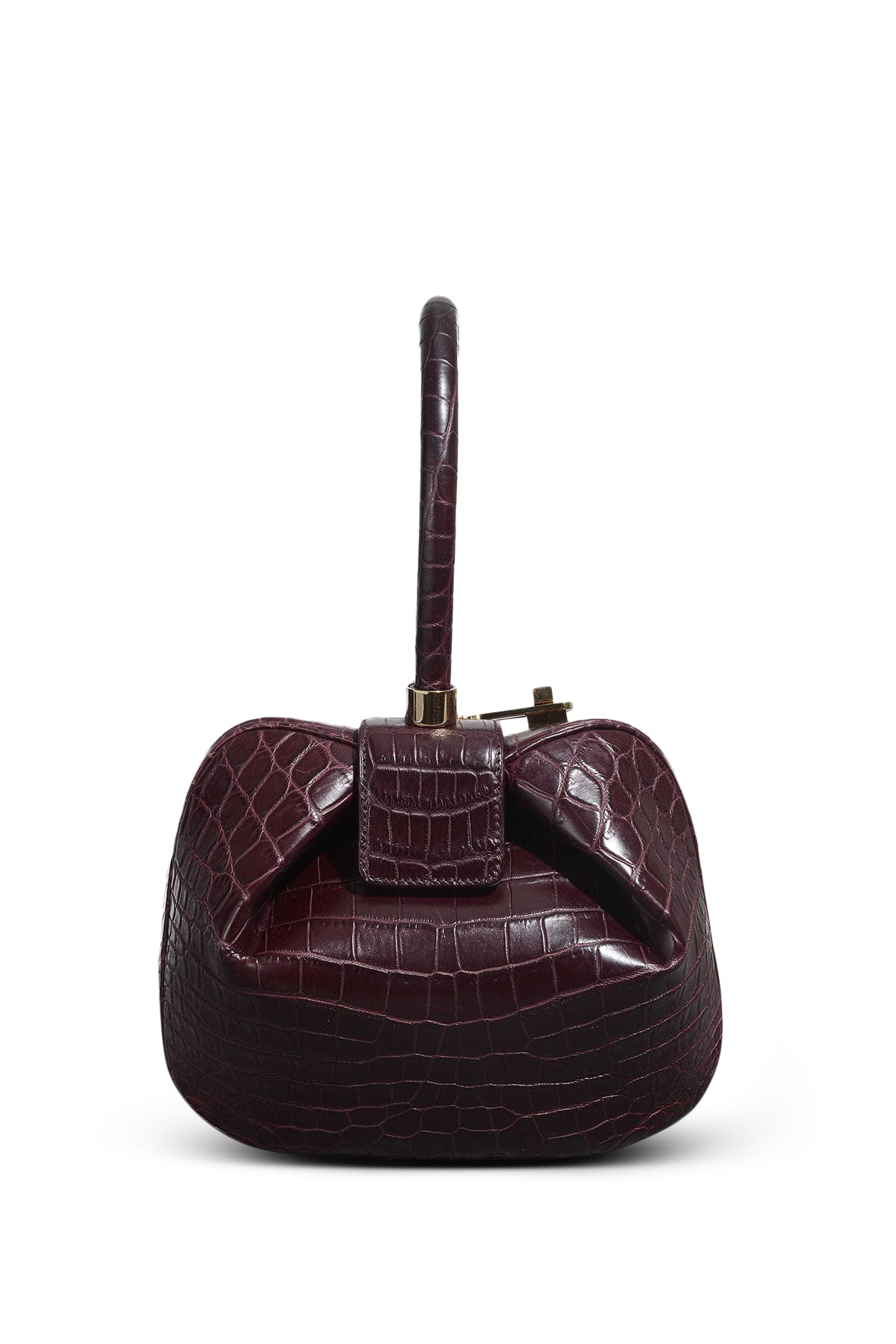 Nina Bag in Bordeaux Crocodile Leather