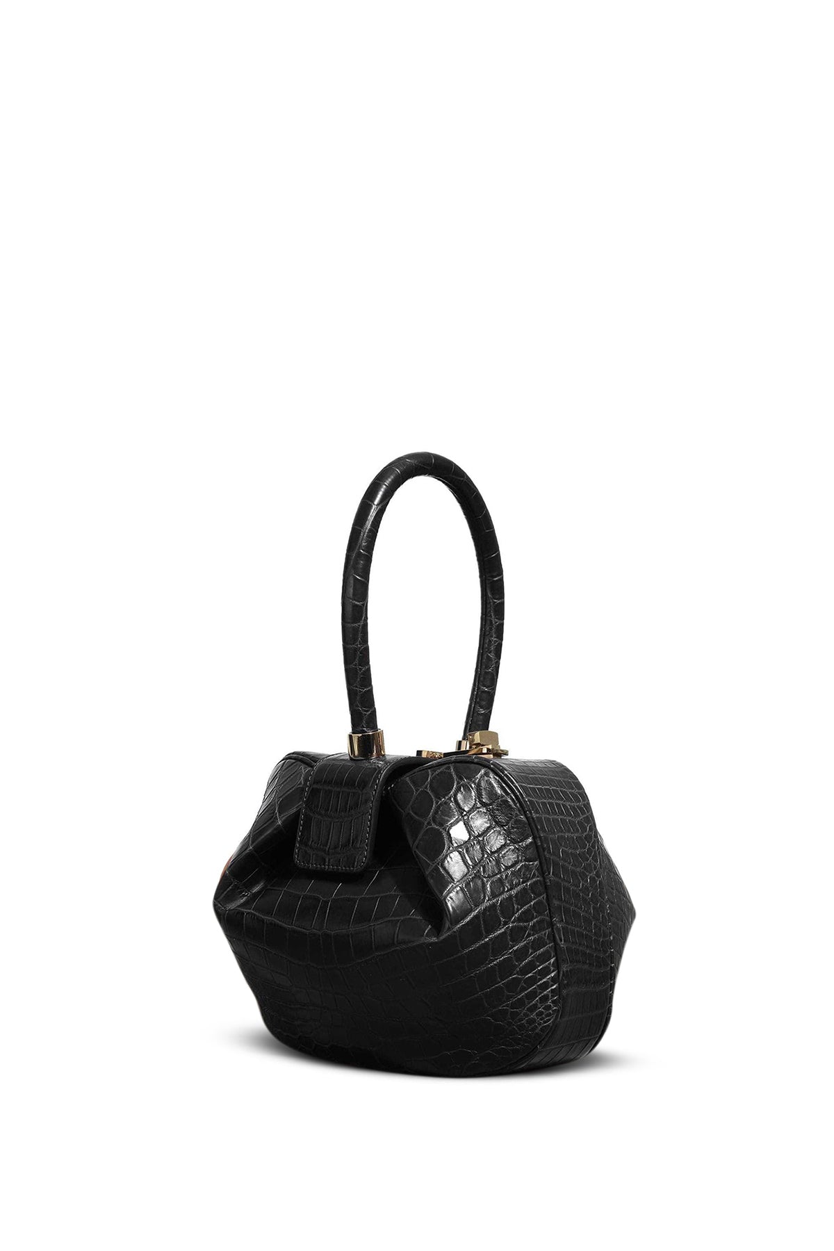 Demi Bag in Black Crocodile Leather