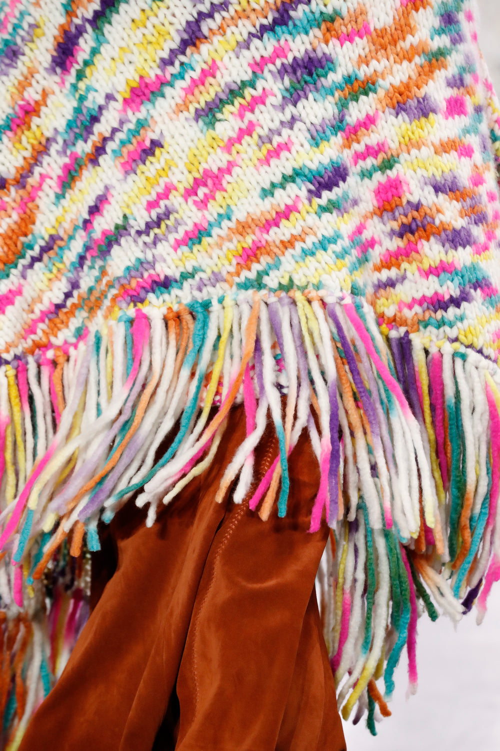 Lauren Knit Wrap in Space Dye Welfat Cashmere